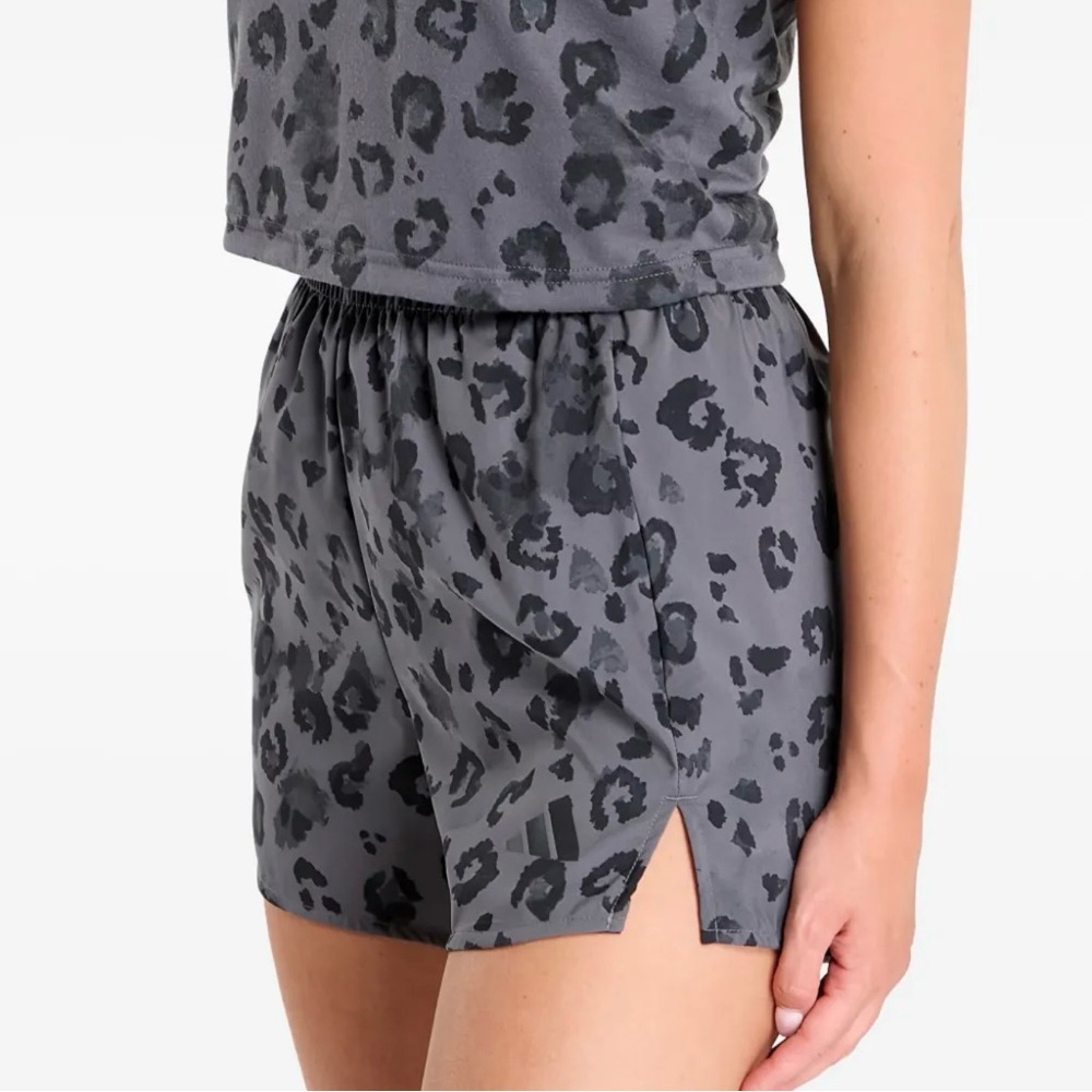 adidas Women’s Gray Leopard Print Athletic Shorts Size XS New With Tags